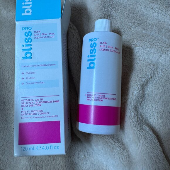 Bliss Pro 11.8% AHA, BHA, PHA Liquid Exfoliant 4 fl oz. NEW WITH BOX - Picture 4 of 9